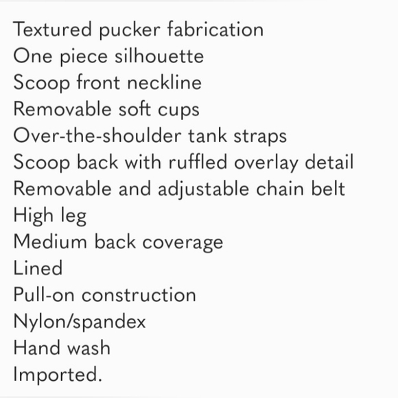 Gianni Bini Designer x Jess Southern Garden Plaid Chain Belt 1 PC Swimsuit SZ XS - Picture 5 of 15